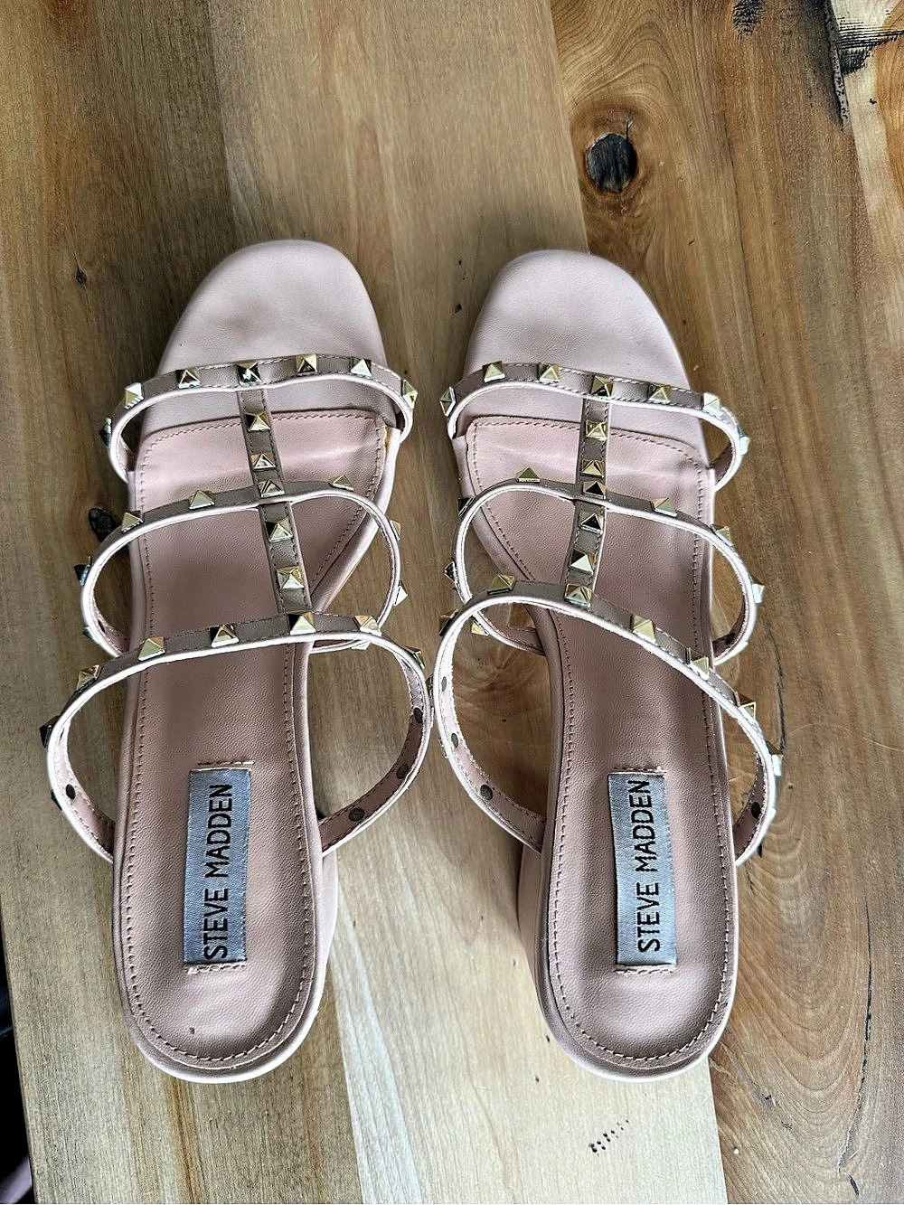 Steve Madden Studded Strappy Sandals in Pink